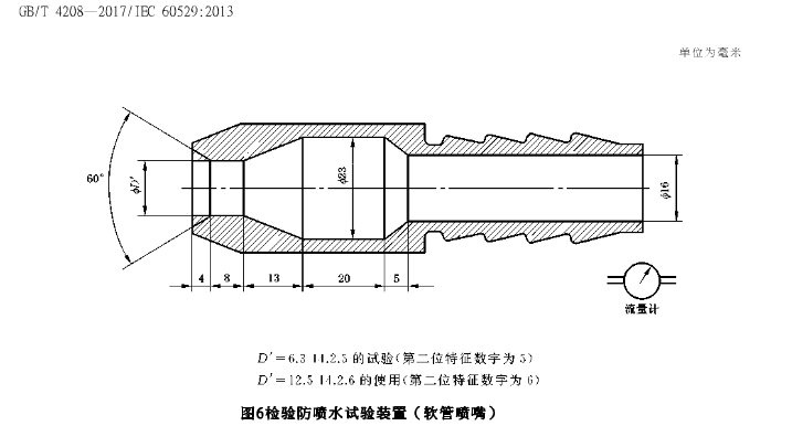 IPX56試驗噴頭